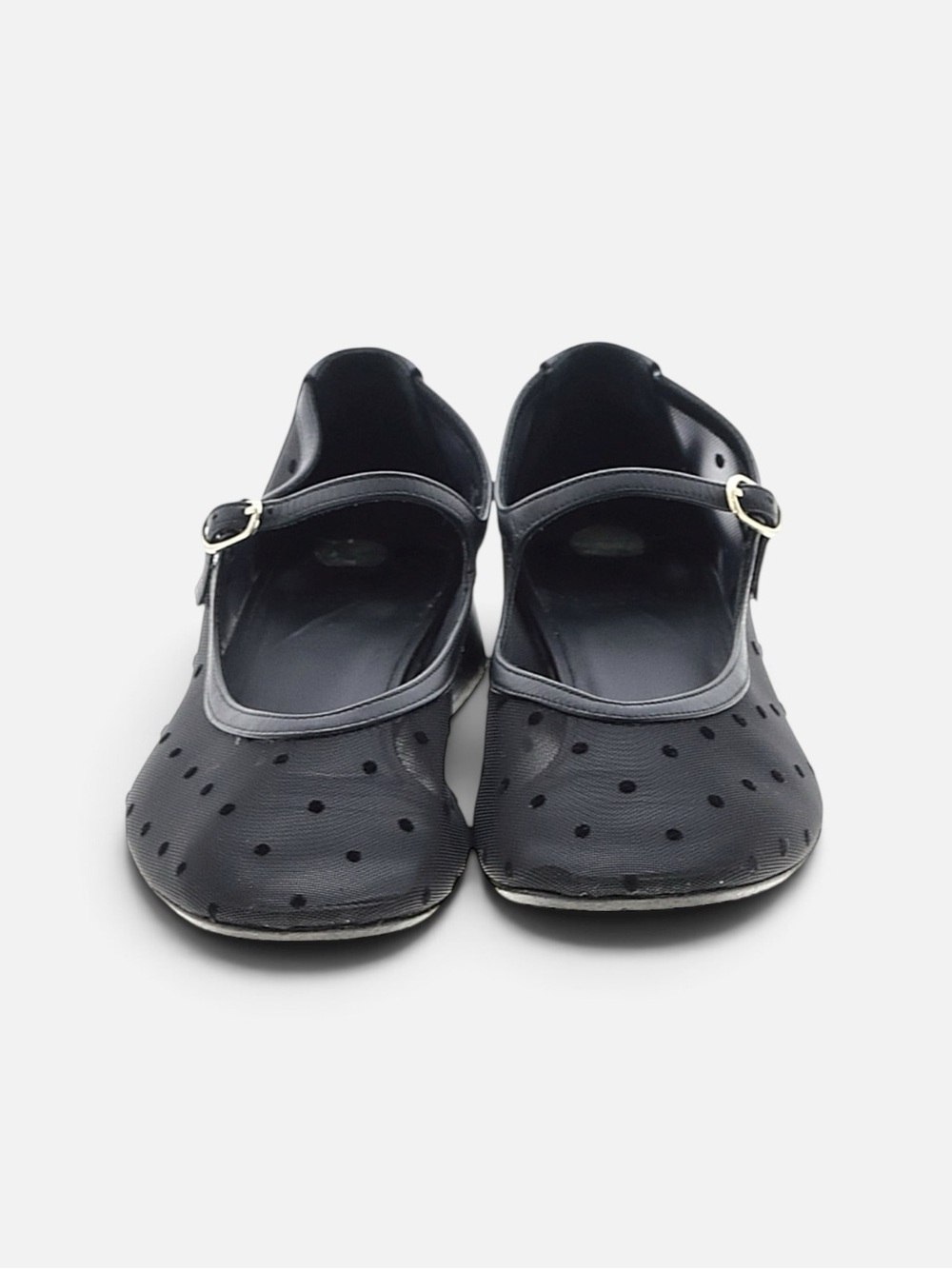 Sézane Aubane Low Babies in Black Mesh Plumetis FR 39 / US 8 - Picture 10 of 11